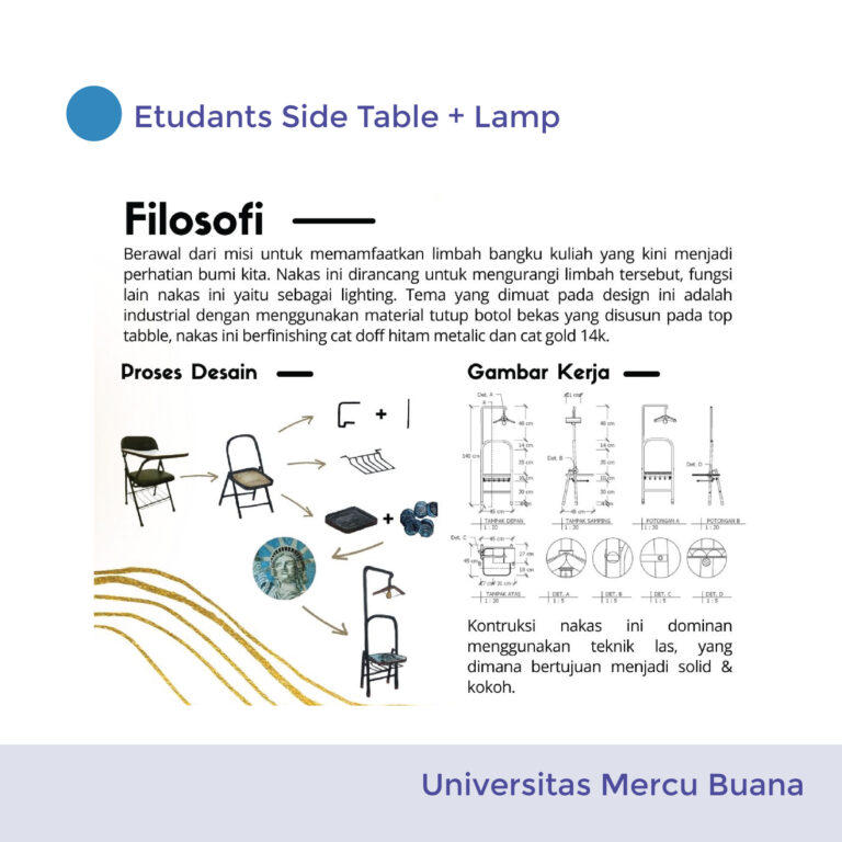 Etudiants Side Table + Lamp