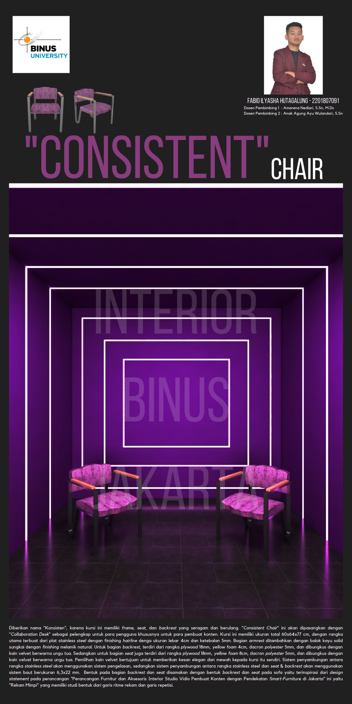 Furniture and Interior Accessories Design for Content Creator Studio